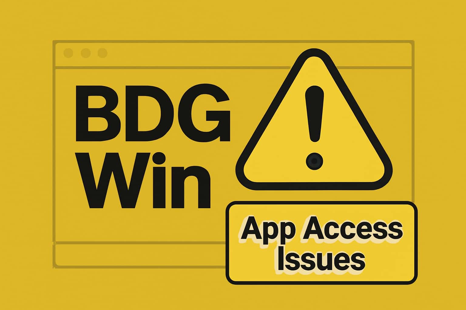 A professional representation of BDG Win App Access Issues, showcasing technology and support themes.