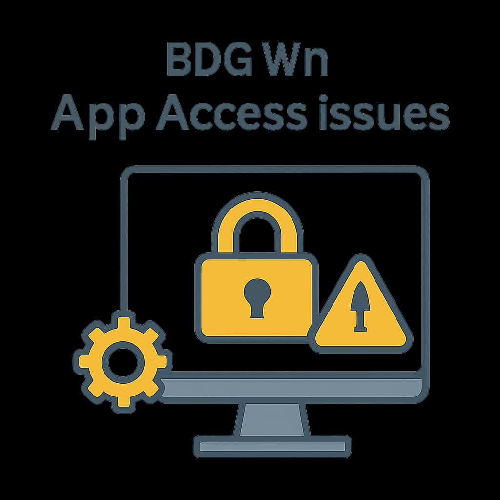 An educational diagram illustrating common access issues and solutions for BDG Win.