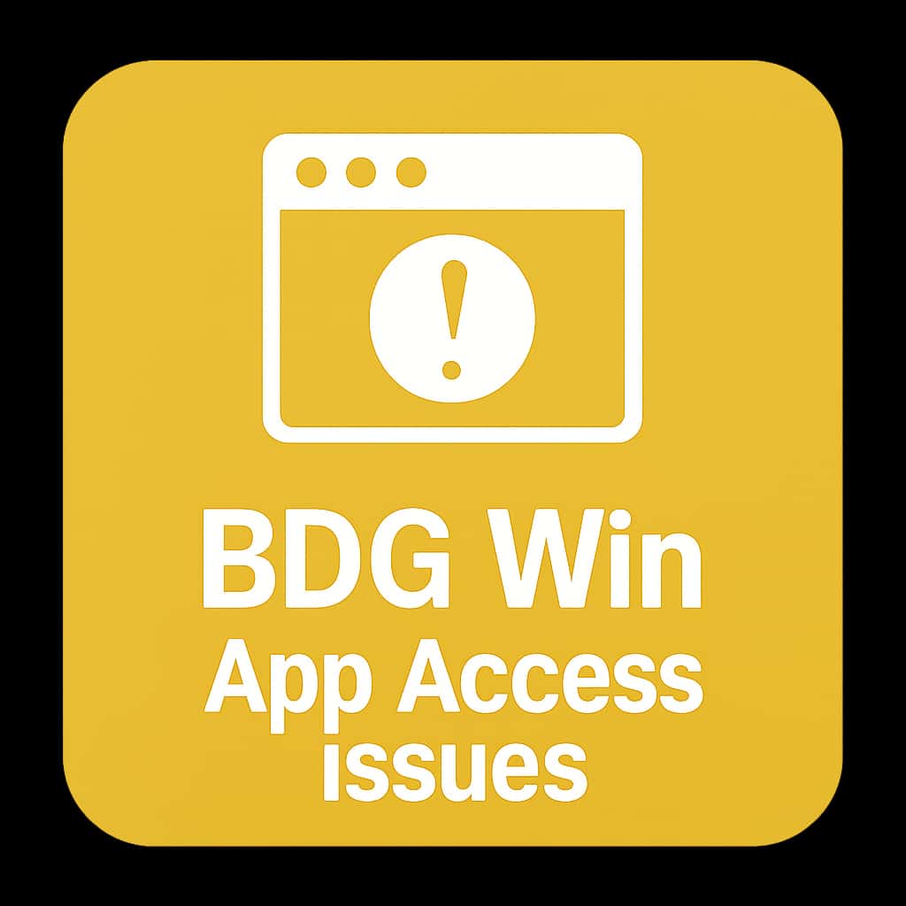 A badge representing BDG Win App Access Issues, conveying a sense of support and guidance.