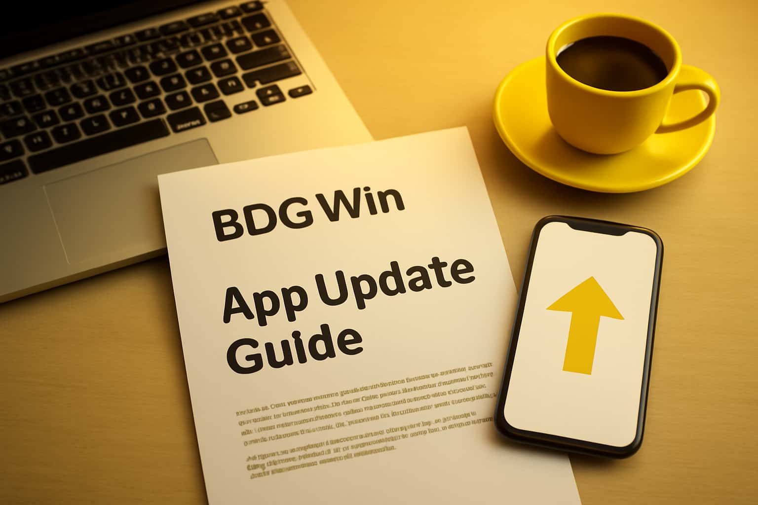 An informative representation of the BDG Win App Update Guide with focus on user guidance.