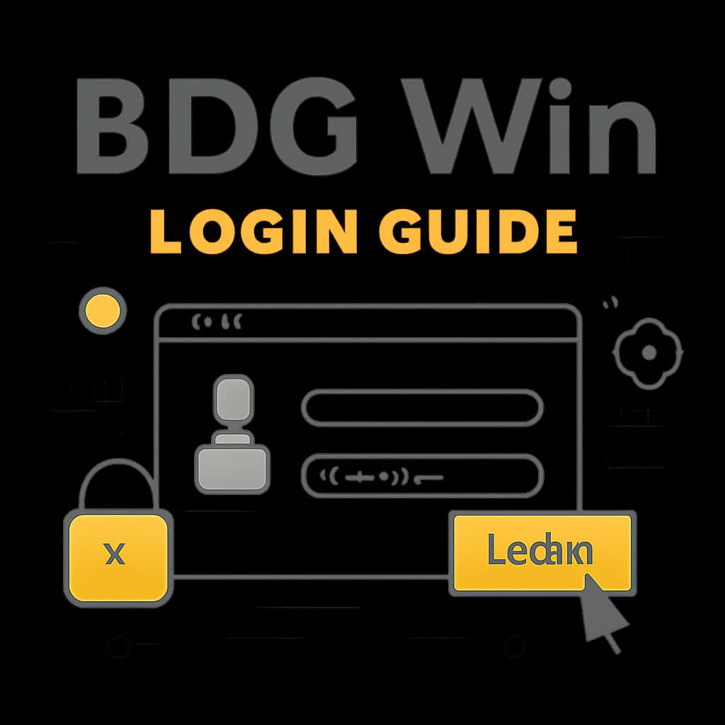 Illustration explaining the BDG Win login process.