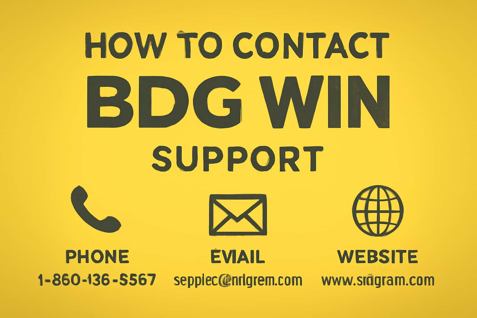 Illustration of contacting BDG Win Support