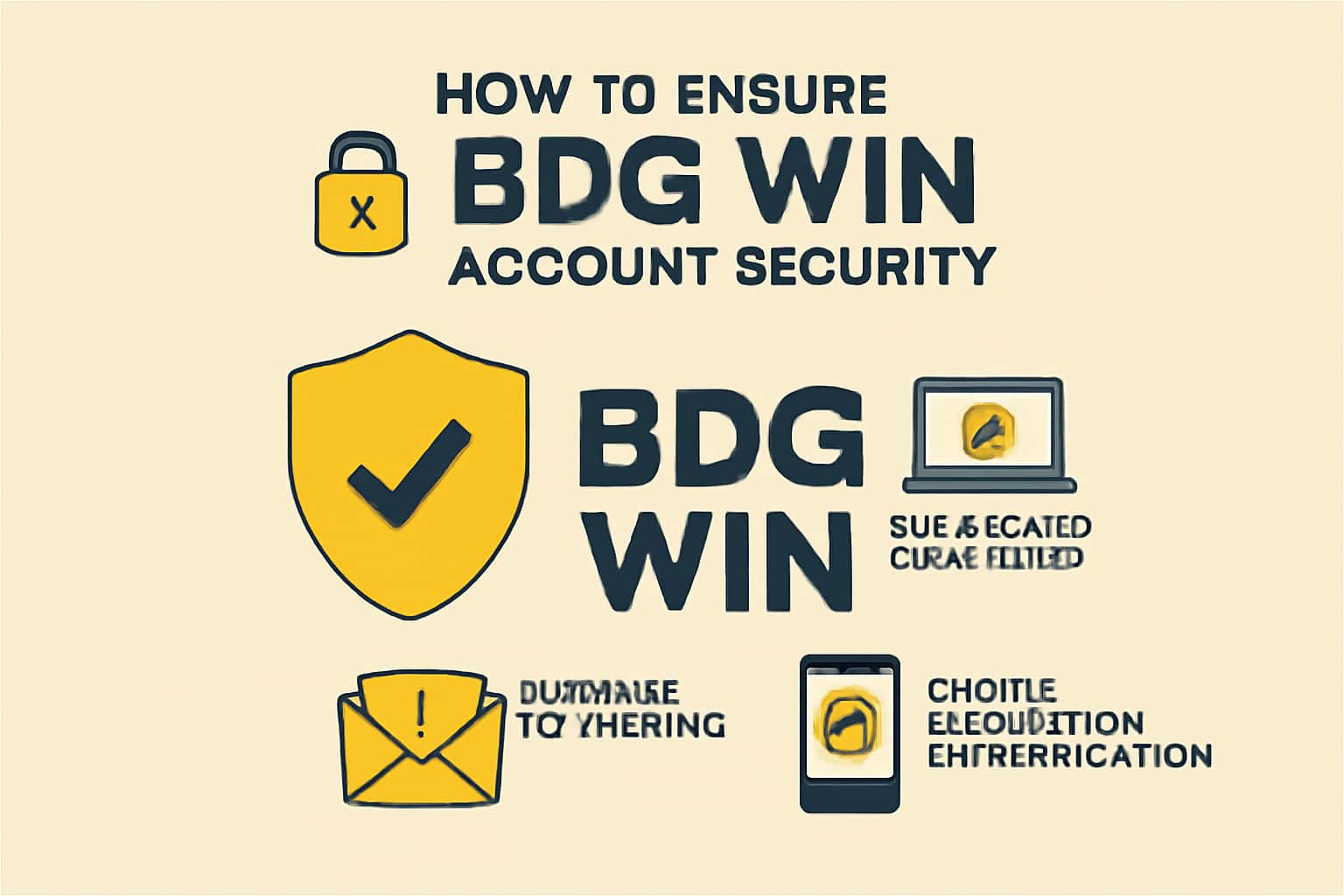 Informational graphic on BDG Win Account Security best practices.