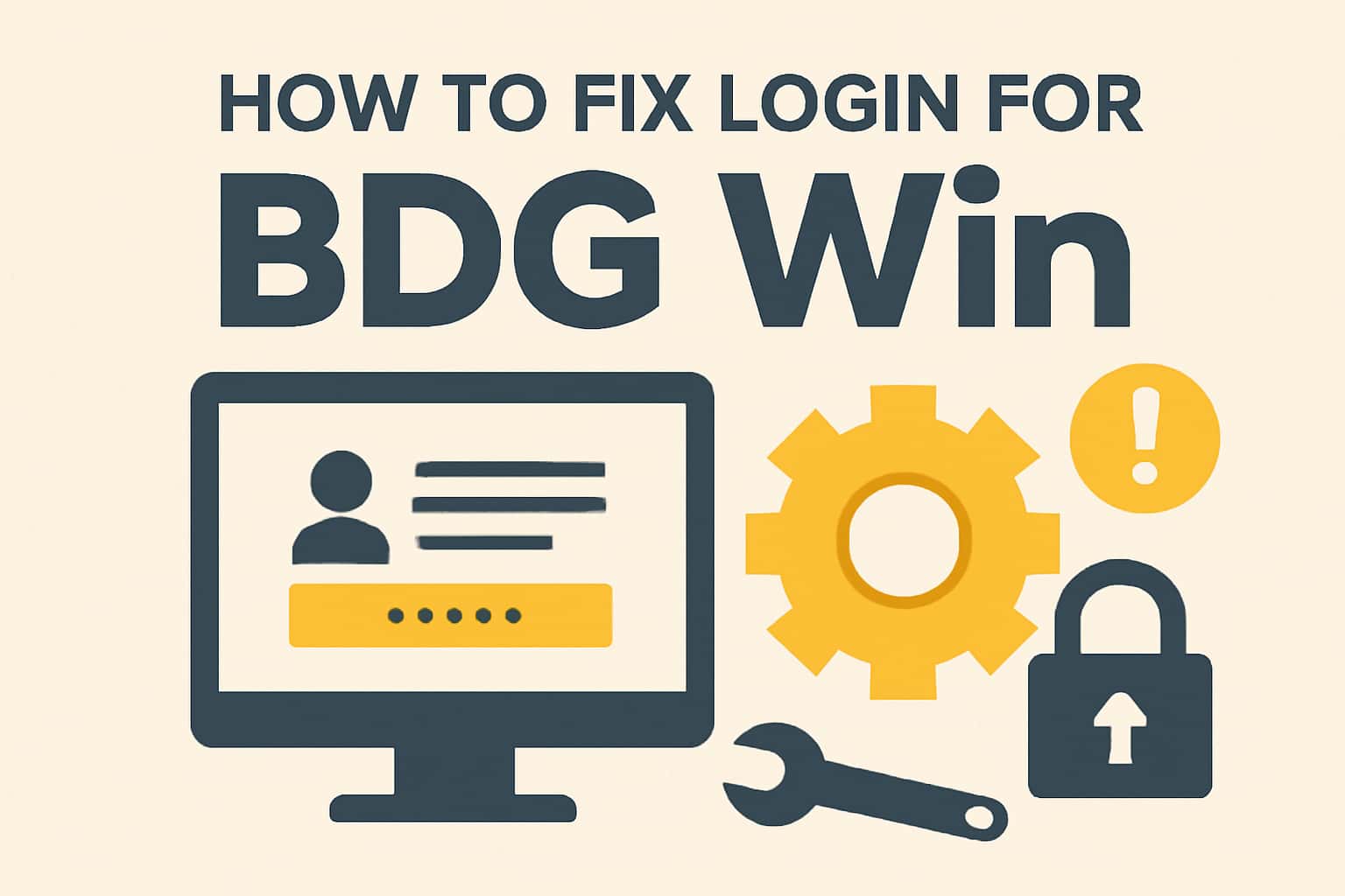 An illustration related to troubleshooting login issues for BDG Win.