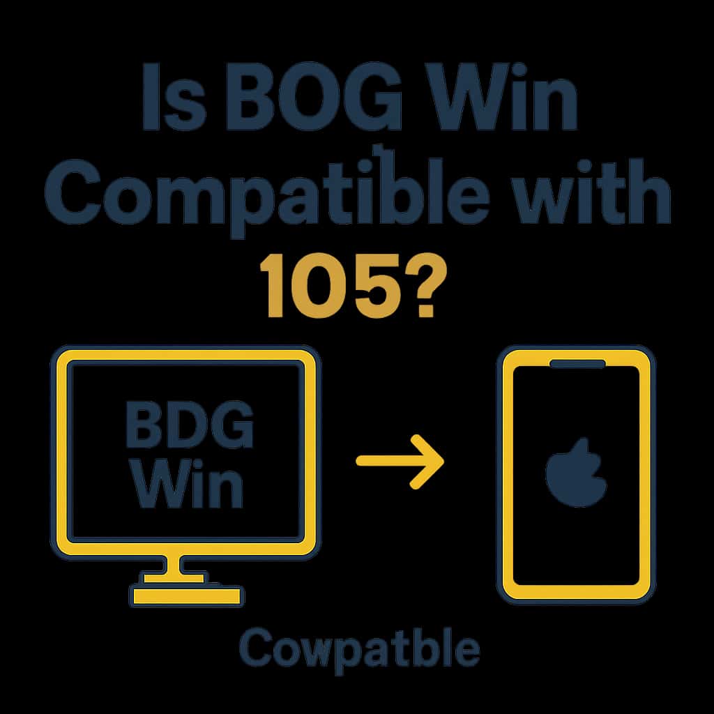 An illustration explaining the compatibility and requirements of BDG Win on iOS devices.