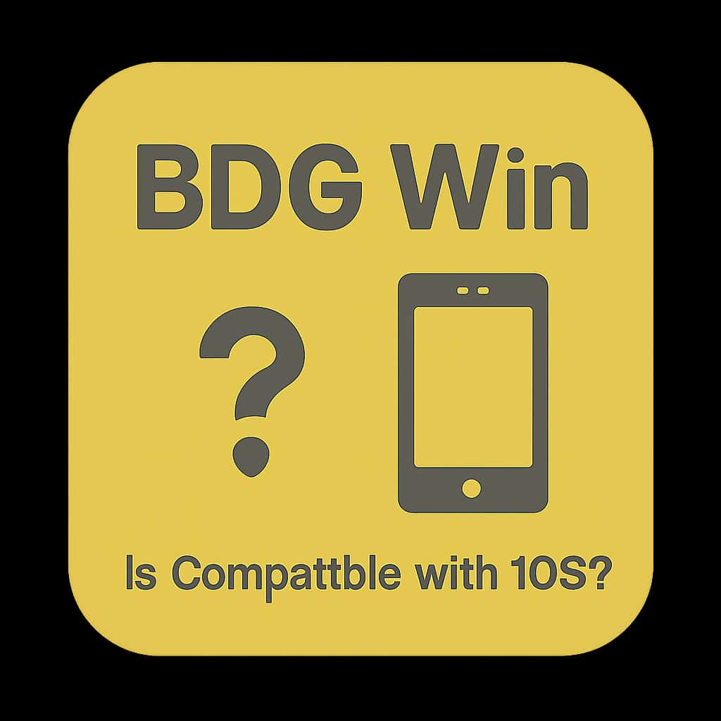 An icon symbolizing BDG Win's compatibility with iOS, designed in a modern style.