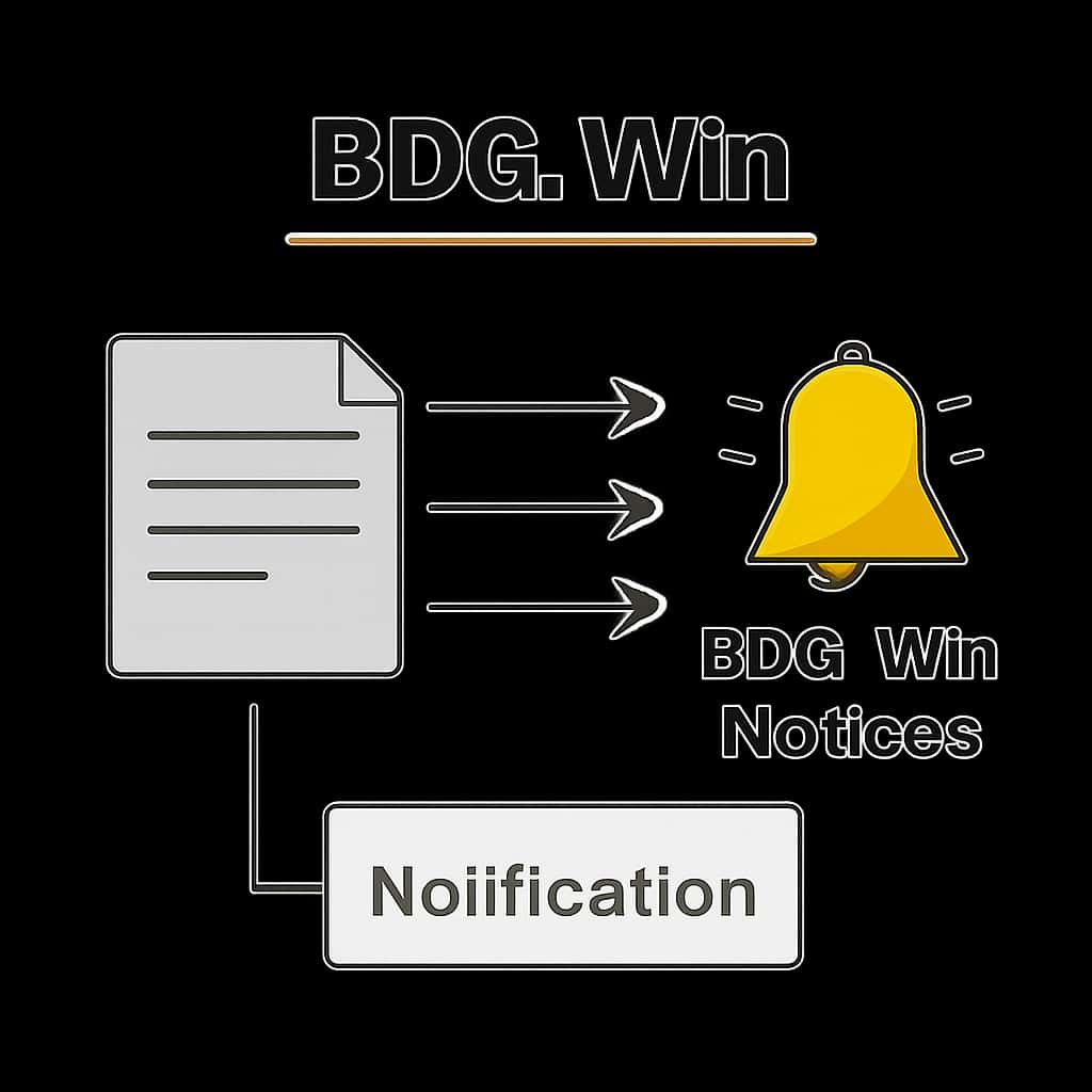 An educational illustration about BDG Win Notices and their importance.