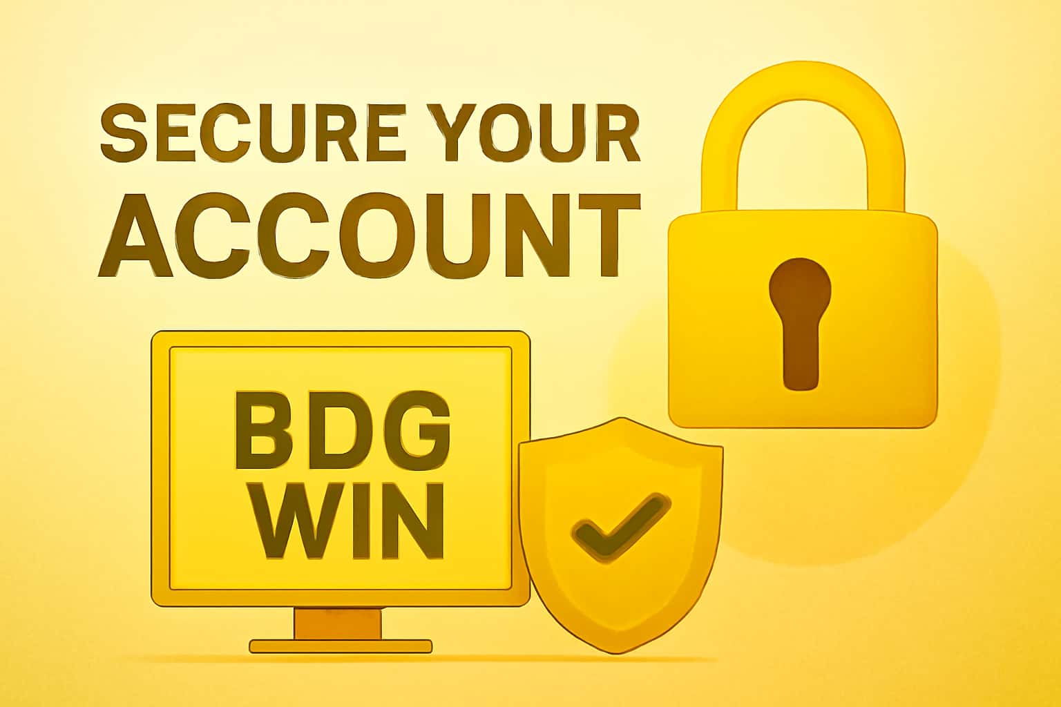An informational graphic about securing your BDG Win account.